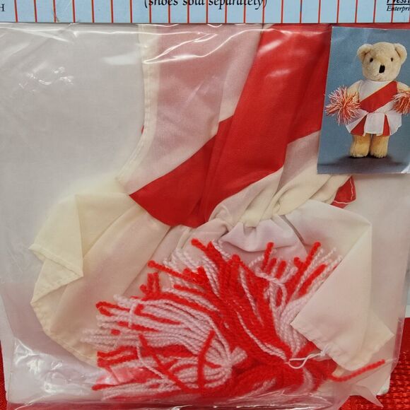 Westwater Bear Wear Active for Bears on The Go Red Cheerleader W/ Pom pom NEW - Picture 6 of 9